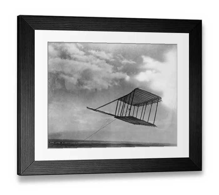 Framed Print : Wright Glider as Kite Framed Print : Wright Glider as Kite