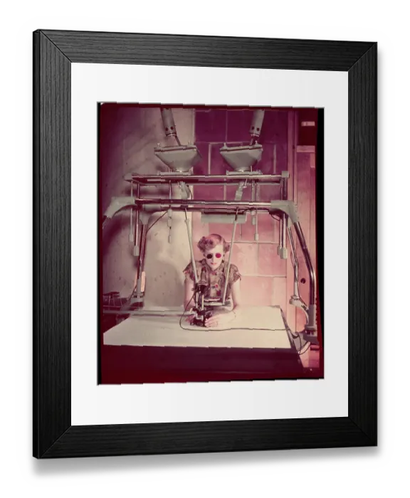 Framed Print : Technician Uses Machinery Framed Print : Technician Uses Machinery