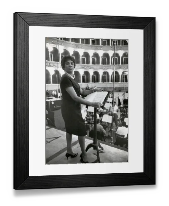 Framed Print : Leontyne Price Stands At Music Stand Framed Print : Leontyne Price Stands At Music Stand