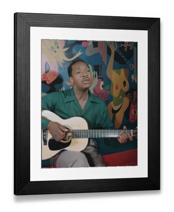 Framed Print : Josh White Playing Guitar and Singing Framed Print : Josh White Playing Guitar and Singing