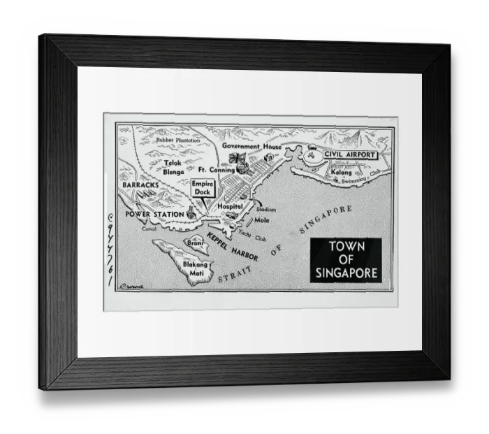 Framed Print : Closeup of Singapore City
