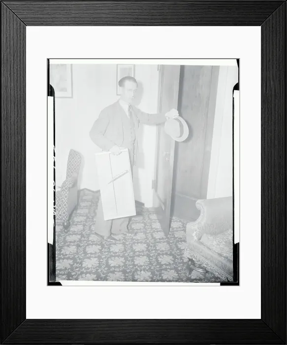 Framed Print : Criminologist Carrying evidence Framed Print : Criminologist Carrying evidence