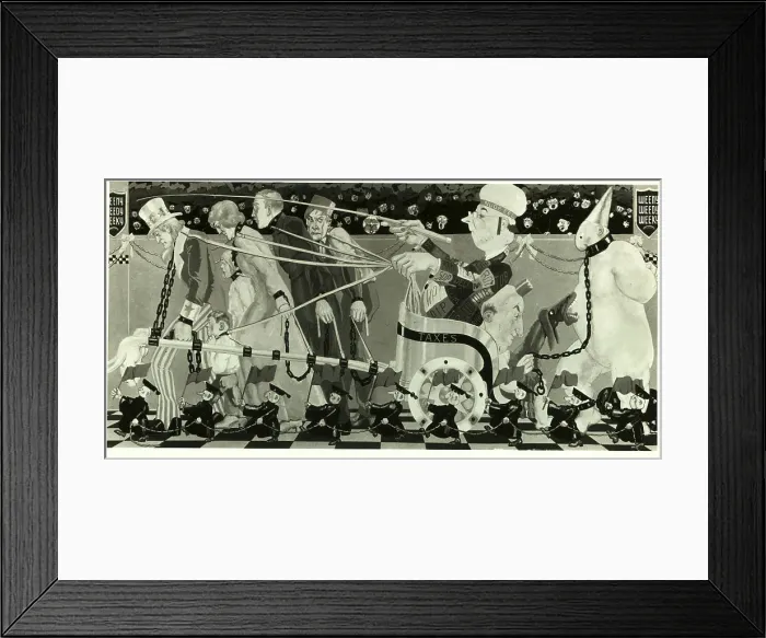 Framed Print : Cartoon of Franklin D. Roosevelts New Deal Framed Print : Cartoon of Franklin D. Roosevelts New Deal