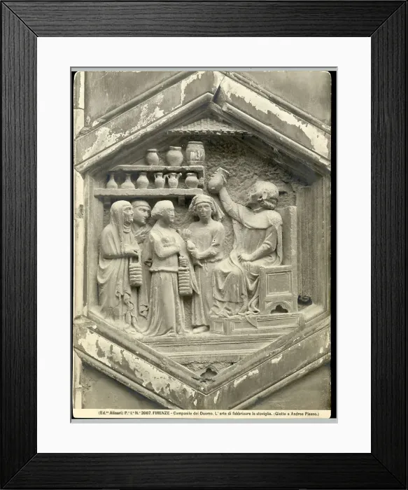 Framed Print : Carving Of Pattery Making On The Duomo Framed Print : Carving Of Pattery Making On The Duomo