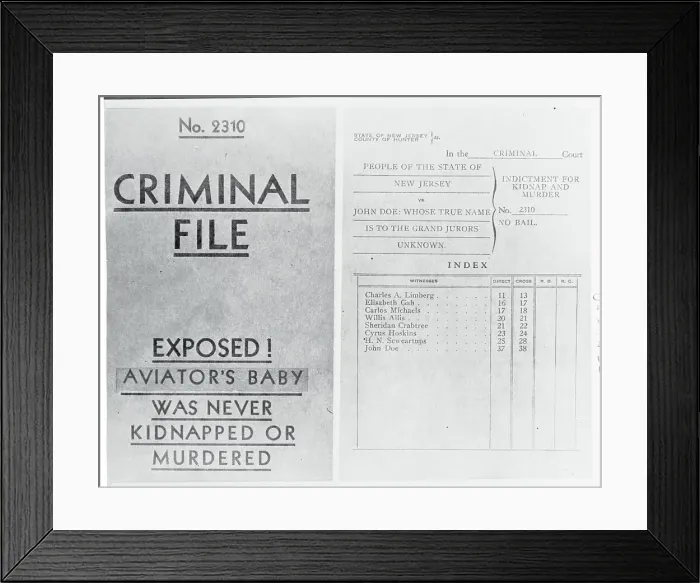 Framed Print : Pamphlet Sent to Hauptmann Jurors Framed Print : Pamphlet Sent to Hauptmann Jurors