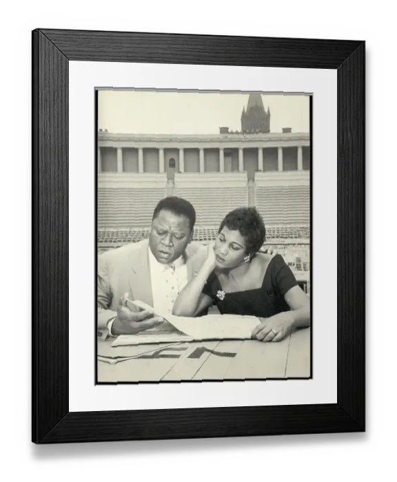 Framed Print : Vocalists W. Warfield And L. Price Framed Print : Vocalists W. Warfield And L. Price