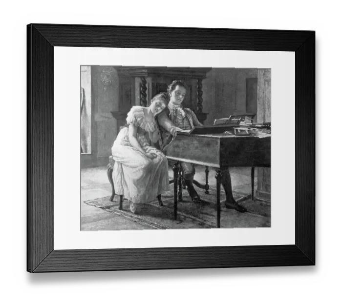 Framed Print : Felix Mendelssohn With His Sister Framed Print : Felix Mendelssohn With His Sister