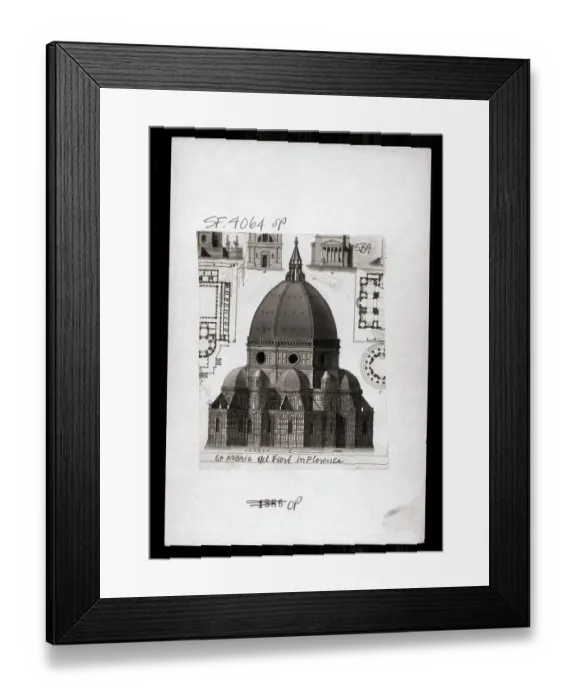 Framed Print : Engraving Of St Maria Del Fiore Framed Print : Engraving Of St Maria Del Fiore