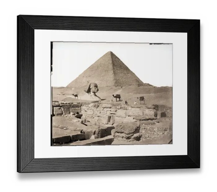 Framed Print : The Sphinx & The Pyramid Of Cheops Framed Print : The Sphinx & The Pyramid Of Cheops