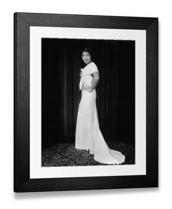 Framed Print : Marian Anderson Alone Long White Dress Framed Print : Marian Anderson Alone Long White Dress
