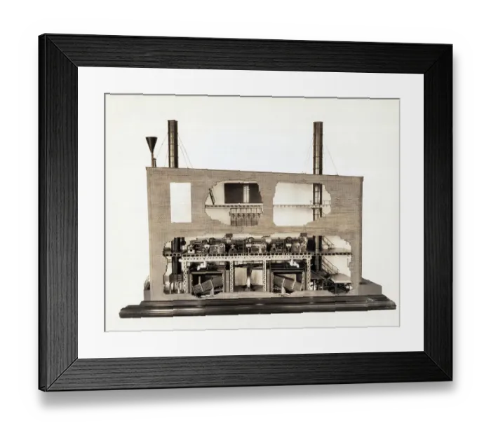 Framed Print : Scale Model Of Edison Central Station Framed Print : Scale Model Of Edison Central Station