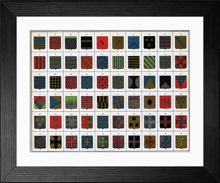 Framed Print : Elements Of The Art Of French Heraldry Framed Print : Elements Of The Art Of French Heraldry