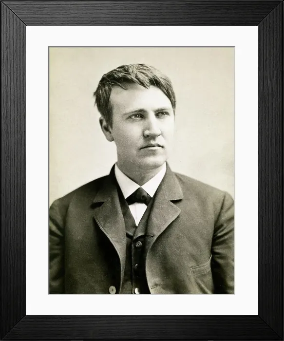 Framed Print : Thomas Alva Edison as a Young Man Framed Print : Thomas Alva Edison as a Young Man