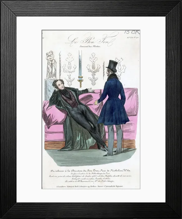 Framed Print : 1800S Men'S Fashion Add Of Catalogue Framed Print : 1800S Men'S Fashion Add Of Catalogue