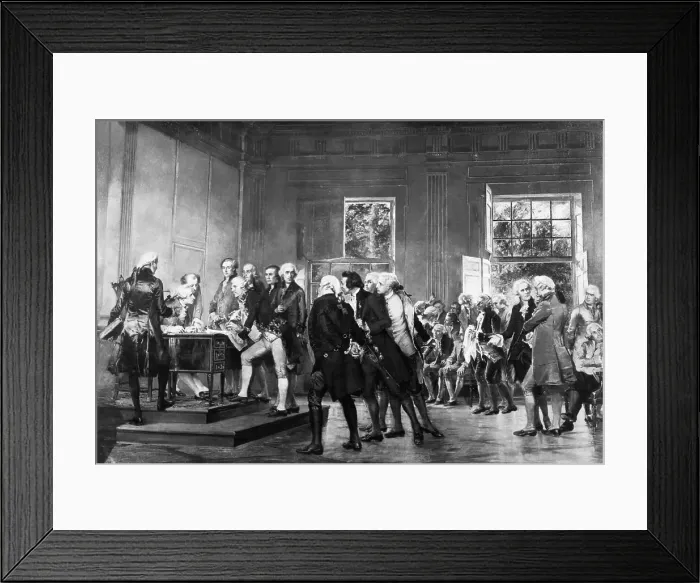 Framed Print : The Signing of the Declaration of Independence by Sarah Paxton Ball Dodson, 1883 Framed Print : The Signing of the Declaration of Independence by Sarah Paxton Ball Dodson, 1883