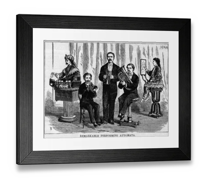 Framed Print : Mechanized Band Playing Instruments Framed Print : Mechanized Band Playing Instruments