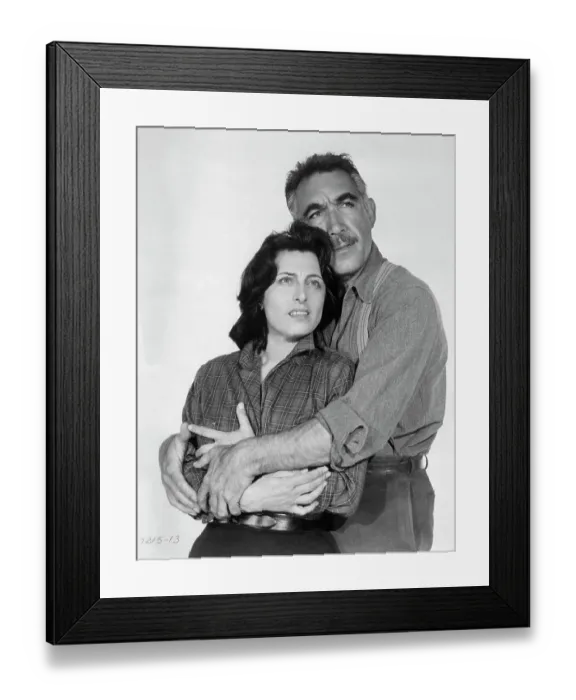Framed Print : Anthony Quinn And Anna Magnani In Embrac Framed Print : Anthony Quinn And Anna Magnani In Embrac