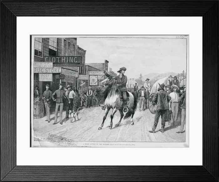 Framed Print : Horse Auction On The Frontier Framed Print : Horse Auction On The Frontier