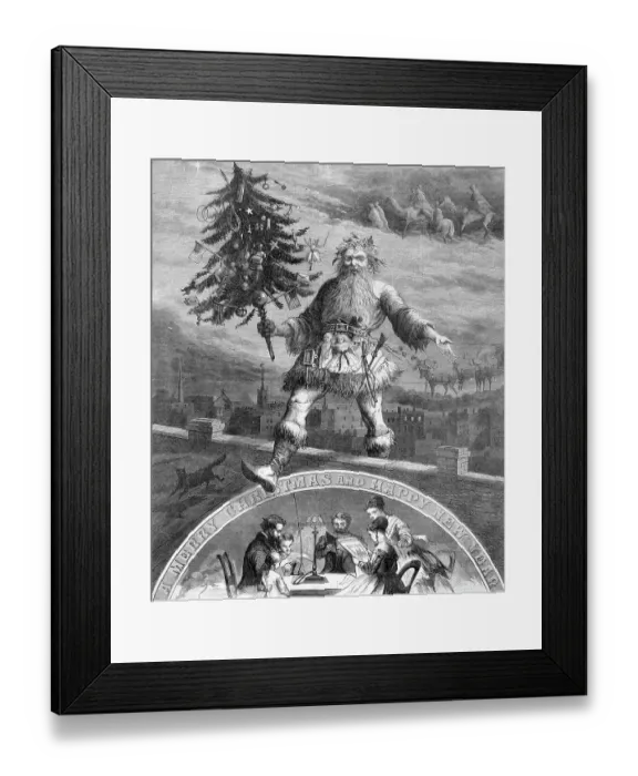 Framed Print : St. Nicholas Carrying Christmas Tree Framed Print : St. Nicholas Carrying Christmas Tree
