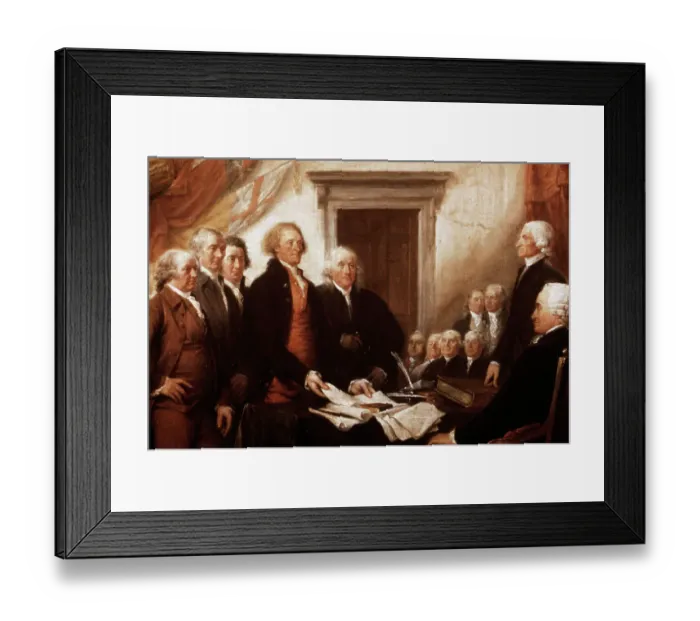 Framed Print : Detail of American Signatories from Declaration of Independence, 4 July, 1776 by John Trumbull Framed Print : Detail of American Signatories from Declaration of Independence, 4 July, 1776 by John Trumbull