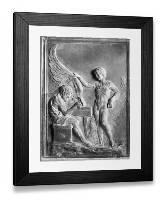 Framed Print : Roman Relief Of Daedalus And Icarus Framed Print : Roman Relief Of Daedalus And Icarus