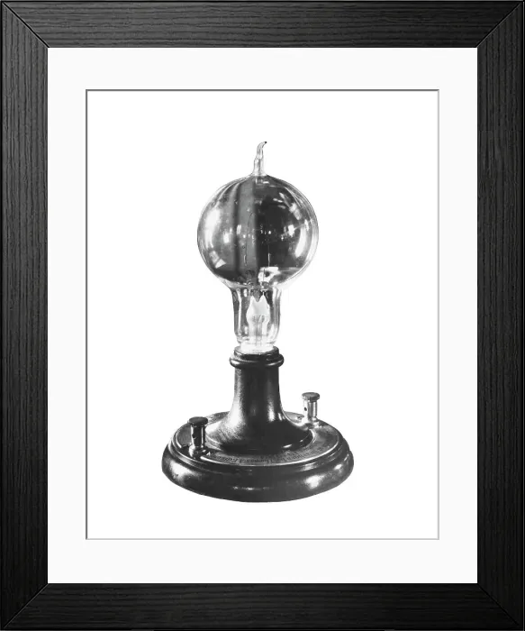 Framed Print : The First Light Bulb Of Edison Framed Print : The First Light Bulb Of Edison
