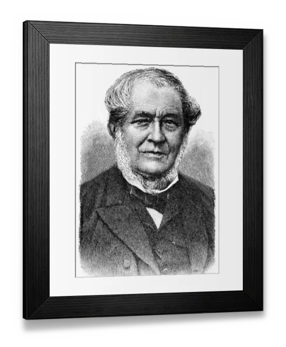 Framed Print : Engraving Of Robert Wilhelm Bunsen Framed Print : Engraving Of Robert Wilhelm Bunsen