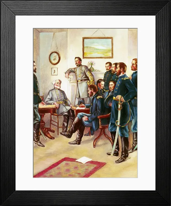 Framed Print : General Lee Surrendering at Appomattox Framed Print : General Lee Surrendering at Appomattox