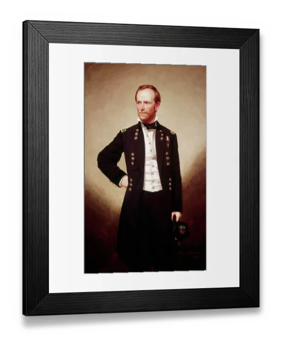 Framed Print : Portrait of William Tecumseh Sherman by George Peter Alexander Healy