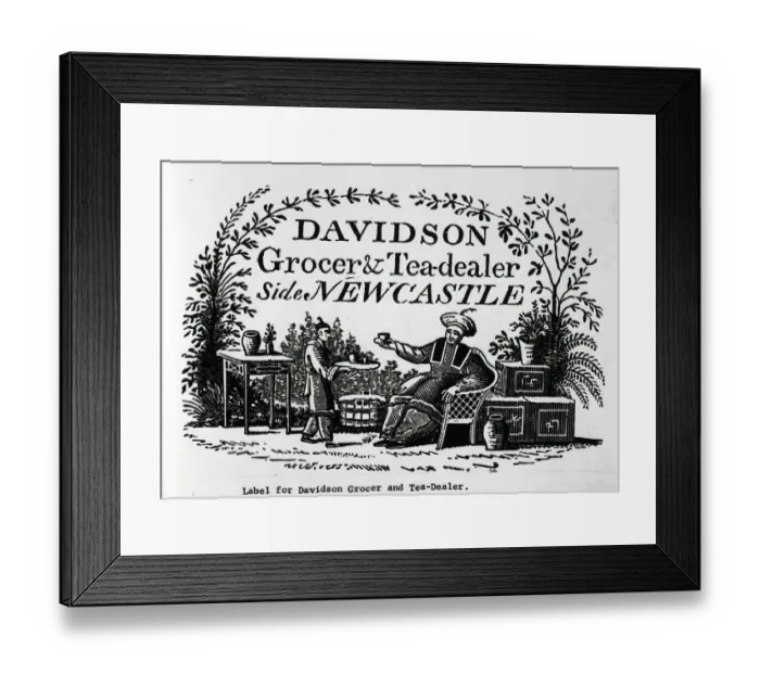Framed Print : Label For Davidson Grocer And Tea Dealer Framed Print : Label For Davidson Grocer And Tea Dealer