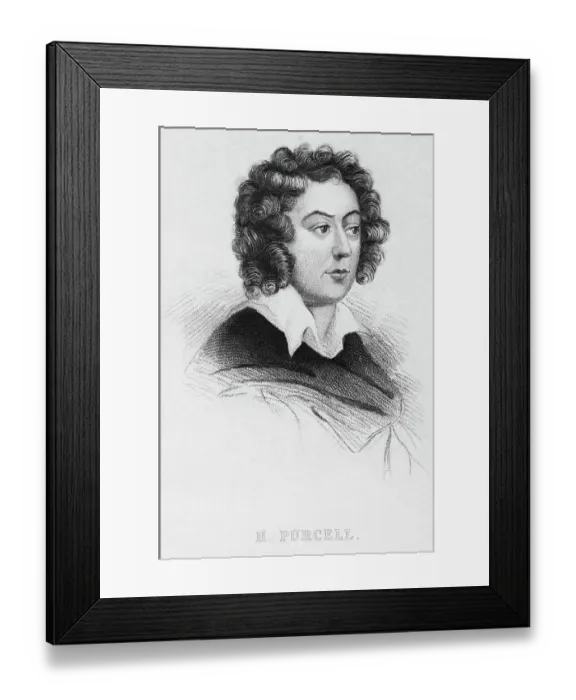 Framed Print : Engraving Of Head Of Henry Purcell