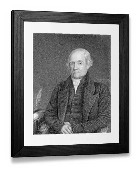 Framed Print : Engraving of Portrait of Noah Webster Framed Print : Engraving of Portrait of Noah Webster