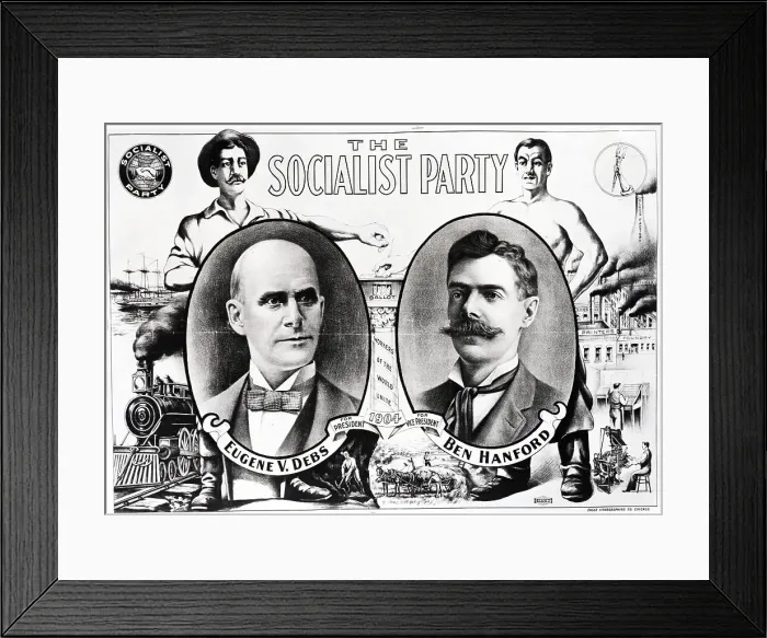 Framed Print : Banner For Socialist Party Of 1904 Framed Print : Banner For Socialist Party Of 1904
