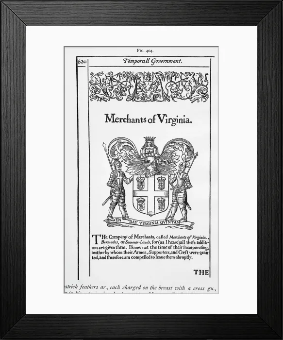 Framed Print : Seal Of Merchant'S Company Of Virginia Framed Print : Seal Of Merchant'S Company Of Virginia