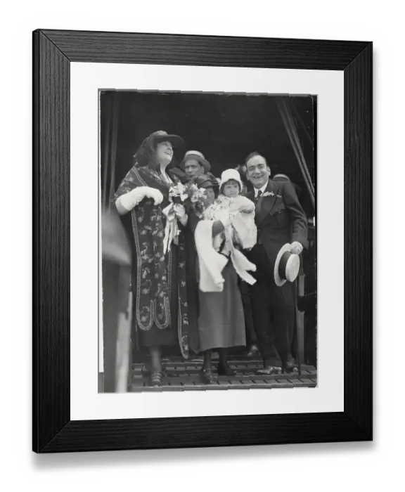Framed Print : Enrico Caruso and Family Framed Print : Enrico Caruso and Family