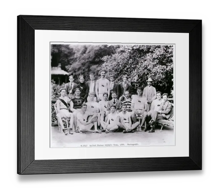Framed Print : United States Olympians Posing Outdoors Framed Print : United States Olympians Posing Outdoors