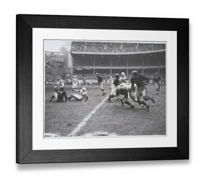 Framed Print : Football Game in Yankee Stadium
