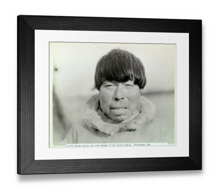 Framed Print : Portrait of Eskimo Man Framed Print : Portrait of Eskimo Man