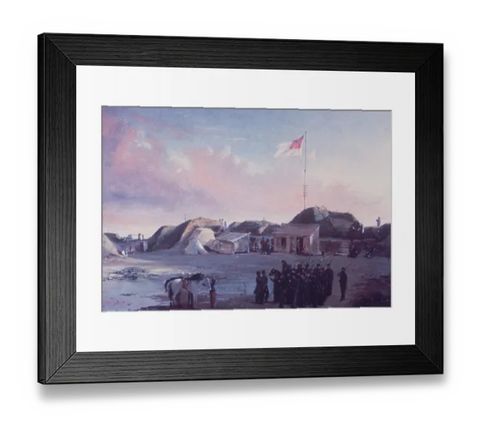 Framed Print : Painting of Confederate Soldiers at Fort Sumter Framed Print : Painting of Confederate Soldiers at Fort Sumter