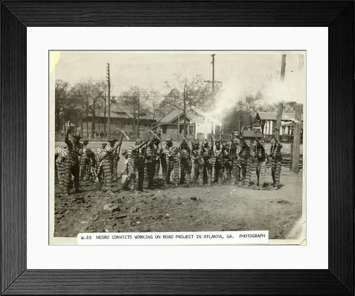 Framed Print : Convicts Working on Road Project Framed Print : Convicts Working on Road Project