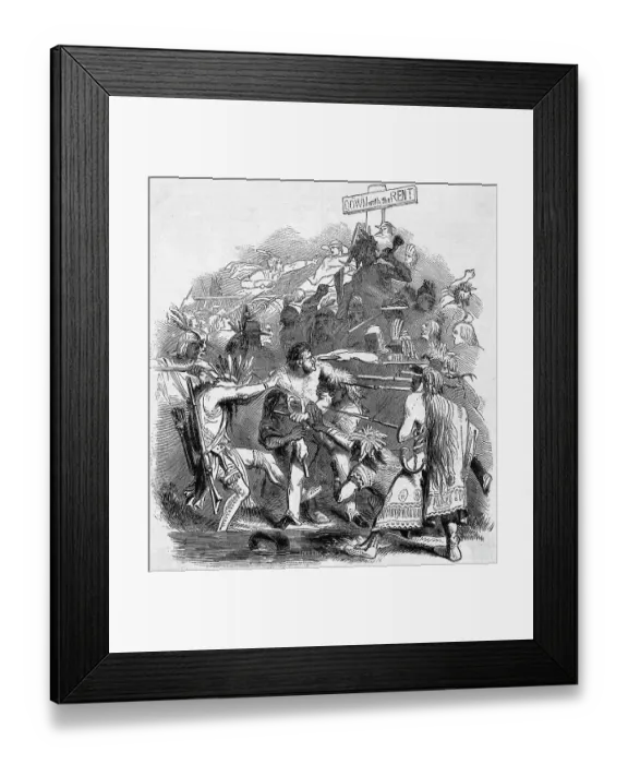 Framed Print : Native Americans Attacking During Anti-Rent War Framed Print : Native Americans Attacking During Anti-Rent War