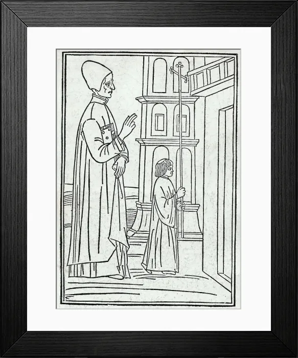 Framed Print : Woodcut of Lorenzo Giustiniano Framed Print : Woodcut of Lorenzo Giustiniano