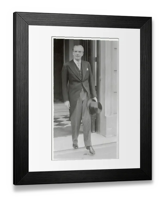 Framed Print : Anthony Eden Walking with His Hat in Hand Framed Print : Anthony Eden Walking with His Hat in Hand
