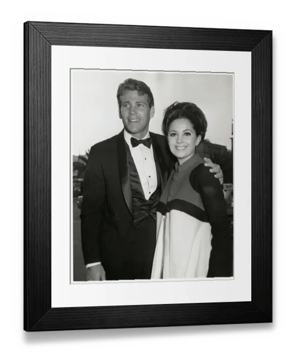 Framed Print : Ryan O'Neal Accompanied by Date Framed Print : Ryan O'Neal Accompanied by Date