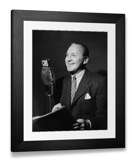 Framed Print : Jack Benny at Microphone Framed Print : Jack Benny at Microphone
