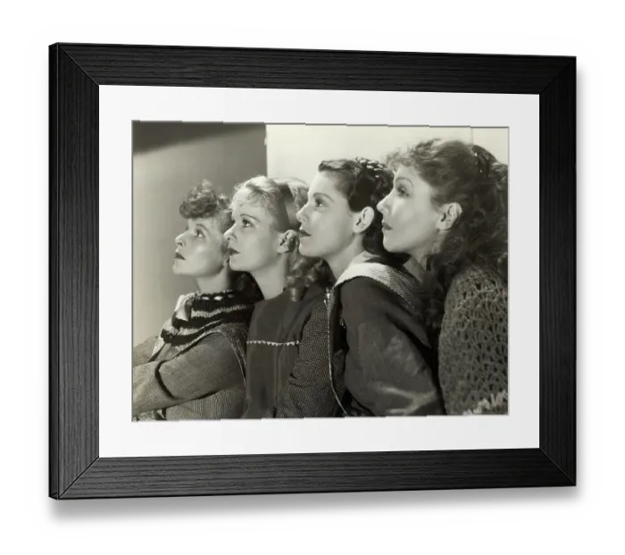 Framed Print : Cast Of 1933 Film Of Little Women