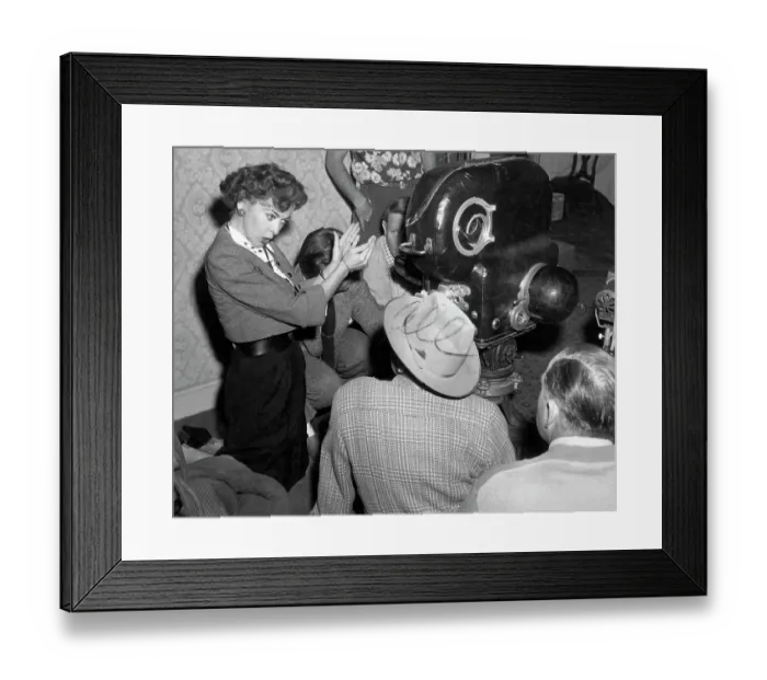 Framed Print : Ida Lupino Directing Film Framed Print : Ida Lupino Directing Film