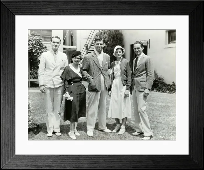 Framed Print : Clark Gable with Sportswoman Mildred Didrickson and Others Framed Print : Clark Gable with Sportswoman Mildred Didrickson and Others