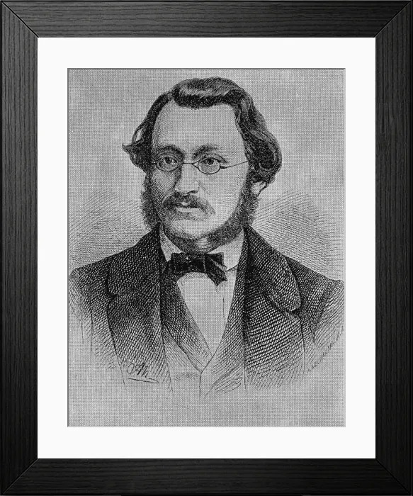 Framed Print : Portrait from Engraving of Max Bruch Framed Print : Portrait from Engraving of Max Bruch