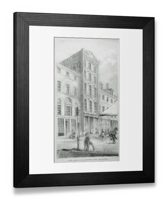 Framed Print : Street Scene with Jules Hauel's Perfumery Framed Print : Street Scene with Jules Hauel's Perfumery